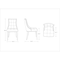 Manhattan Comfort Fifth Avenue Faux Leather and Velvet Dining Chair (Set of Two) in Tan and Walnut DC008-TN - alternate 10